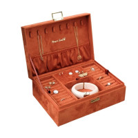 Boîte à Bijoux Louise Velours Camel, Maison Scarlett