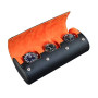 Boîte à Montres de Voyage James 3 emplacements Orange/Noir, Maison Scarlett