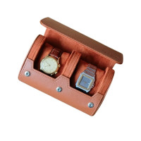 Boîte à Montres de Voyage James 2 emplacements Camel, Maison Scarlett