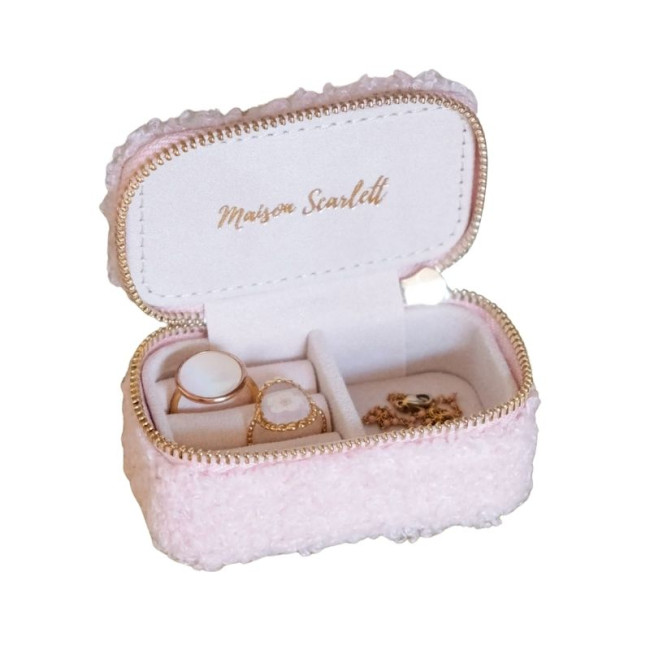 Boîte à Bijoux de Voyage Marie Moumoute Rose, Maison Scarlett