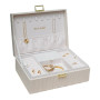 Boîte à Bijoux Louise Velours Côtelé Beige, Maison Scarlett