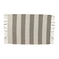 Tapis rayé Ivar avec franges 50x80 cm, Tiseco