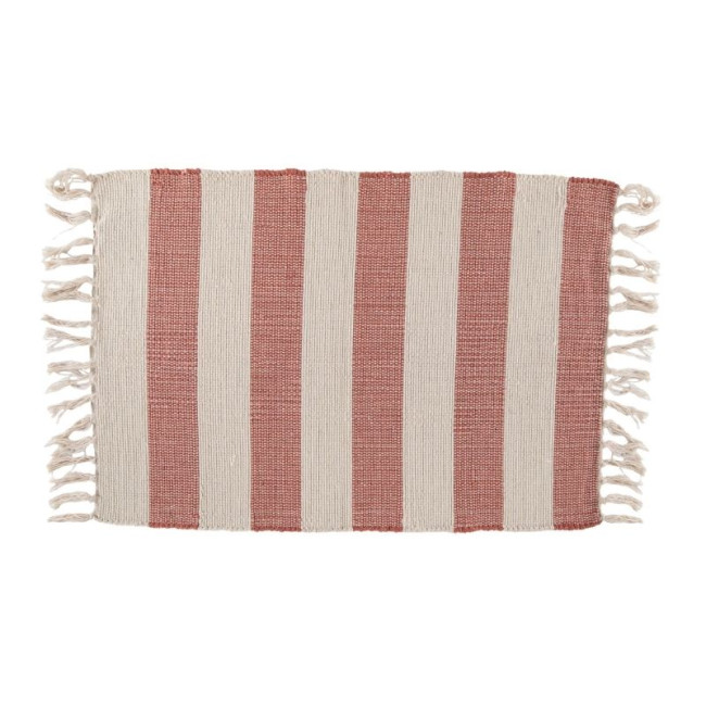 Tapis rayé Ivar avec franges 50x80 cm, Tiseco