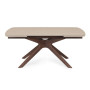 Table Extensible Maritta Noyer/Travertin 170/250 x 90 cm, Bizzotto