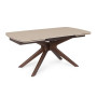 Table Extensible Maritta Noyer/Travertin 170/250 x 90 cm, Bizzotto