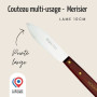 Couteau Multi-Usage 10cm Classic Bois Lame Lisse, Nogent***