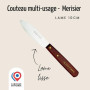Couteau Multi-Usage 10cm Classic Bois Lame Lisse, Nogent***