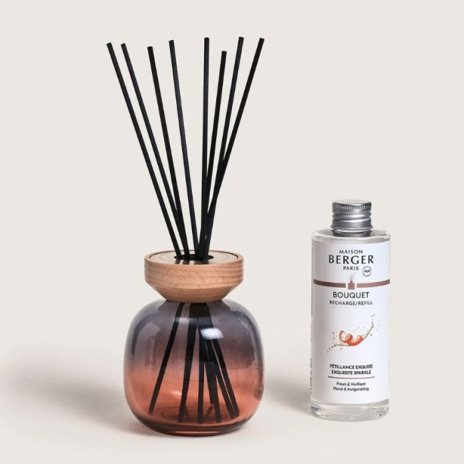 Bouquet parfumé Wood Gris Rouge/Bois clair, Maison Berger