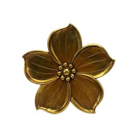 Décoration Murale 20,5 cm Fleur Doré, Emdé