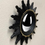 Miroir 20,3 cm Soleil Ivy Noir convexe, Emdé