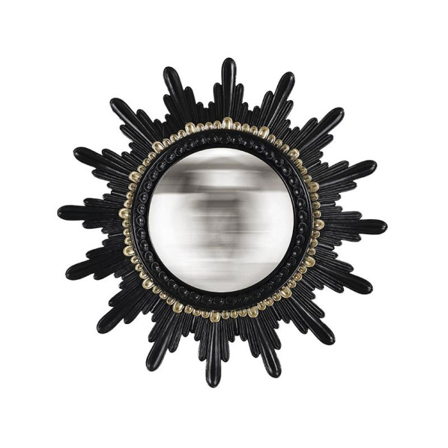 Miroir 20,3 cm Soleil Ivy Noir convexe, Emdé