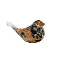 Oiseau en Verre Orange Multicolore, Emdé