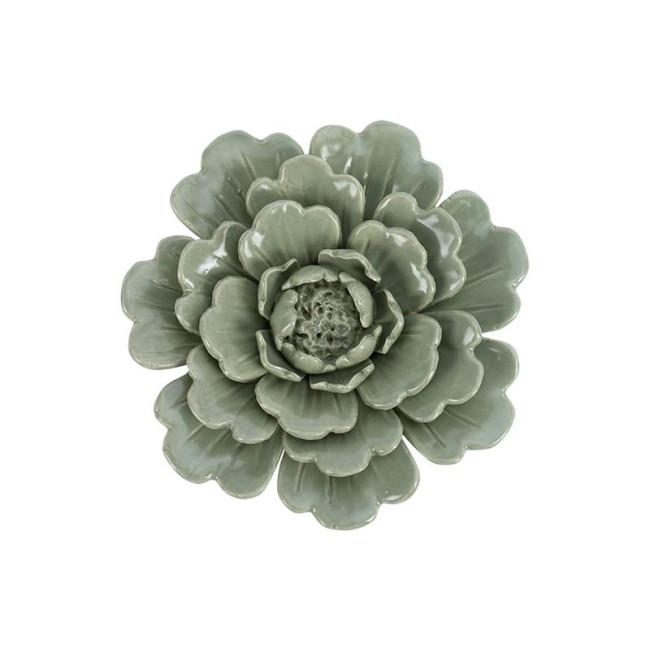 Décoration murale Fleur Verte 15 cm, Emdé