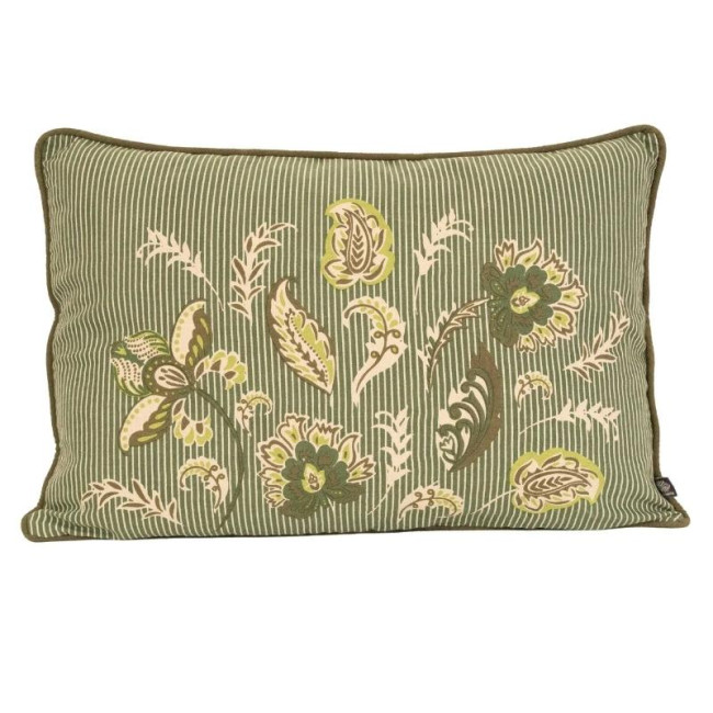 Coussin 40 x 60 cm SHANTI Oil Green, Sud Etoffe