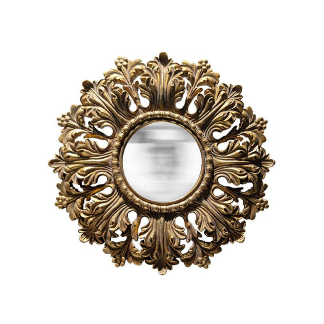 Miroir 19,7 cm Eralys Doré convexe, Emdé