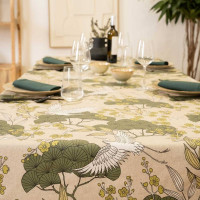 Nappe Enduite OKAIDO Oil Green, Sud Etoffe