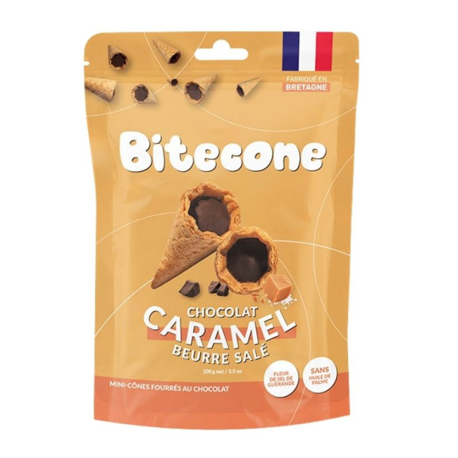 Mini Cônes fourrés au Caramel, Bitecone