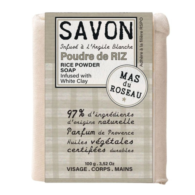 Savon parfumé Poudre de riz, Mas du Roseau