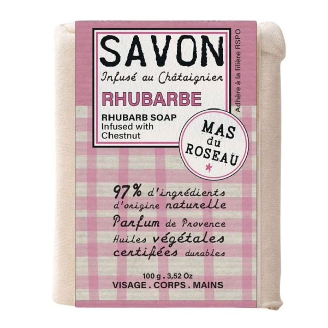 Savon parfumé Rhubarbe, Mas du Roseau