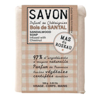 Savon parfumé Bois de Santal, Mas du Roseau