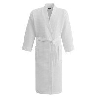 Peignoir nid d'abeille mixte Spa blanc, Sensei