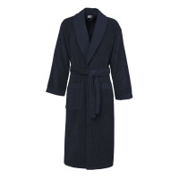 Peignoir de Bain Moelleux Mixte Col Châle SENSOFT Bleu Nuit, Sensei