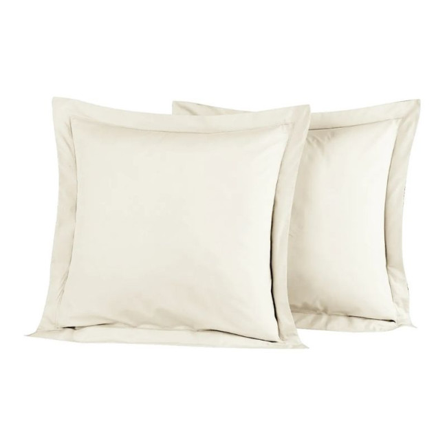 Lot de 2 taies d'oreiller SOFT PERCALE Écru, Sensei
