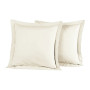 Lot de 2 taies d'oreiller SOFT PERCALE Écru, Sensei
