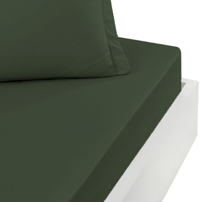 Drap Housse SOFT PERCALE Eucalyptus bonnet 40 cm, Sensei