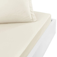 Drap Housse SOFT PERCALE Écru bonnet 30 cm, Sensei