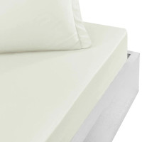 Drap Housse SOFT PERCALE Écru bonnet 40 cm, Sensei
