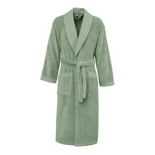 Peignoir de bain mixte col châle Sauge Sensoft, Sensei