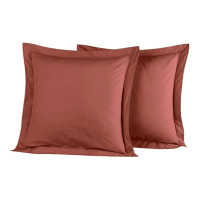 Lot de 2 taies d'oreiller SOFT PERCALE Terre Brûlée, Sensei