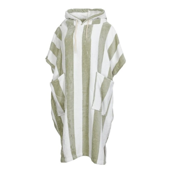 Poncho de plage Rayé Velours ANTIGUA Sauge, Sensei