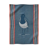 Torchon jacquard Marée Basse bleu, Sylvie Thiriez