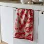 Torchon Jacquard Bonne Pêche Rouge, Sylvie Thiriez