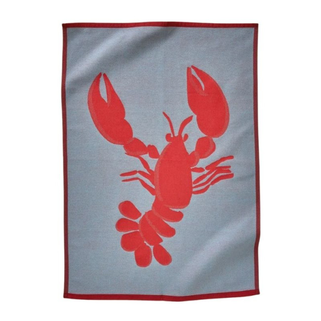 Torchon Jacquard Bonne Pêche Bleu, Sylvie Thiriez