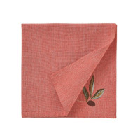 Serviette de table brodée L'Oliveraie, Sylvie Thiriez
