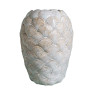 Haut vase coquillages Pecten blanc, Chehoma