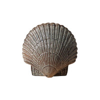 Petit vase coquillages gris Pecten, Chehoma