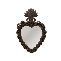 Miroir Ex-voto patine foncée, Chehoma