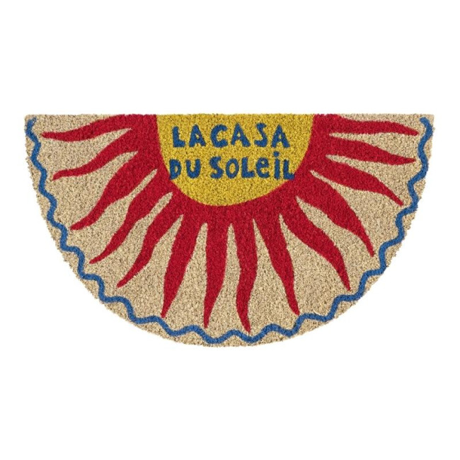 Paillasson coco/pvc Demi-Lune La casa du soleil, Derrière la porte