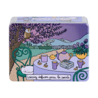 Boîte à tisanes compartimentée Pour le soir, Derrière la porte