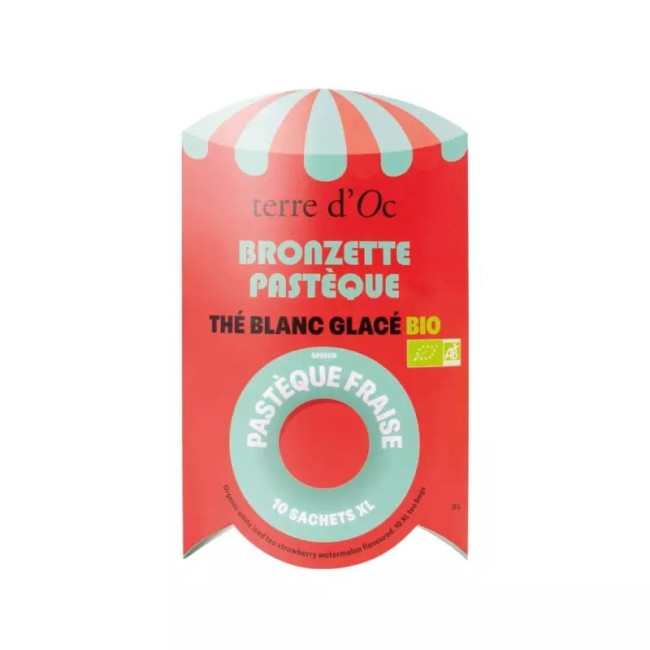 Thé Blanc glacé Bio Pastèque Fraise, Terre d'Oc