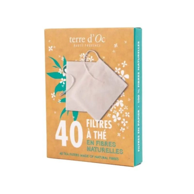 40 Filtres à Thé en fibres naturelles, Terre d'Oc