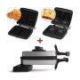 Gaufrier Gris Plaques Gaufres traditionnelles et croque-monsieur, Frifri