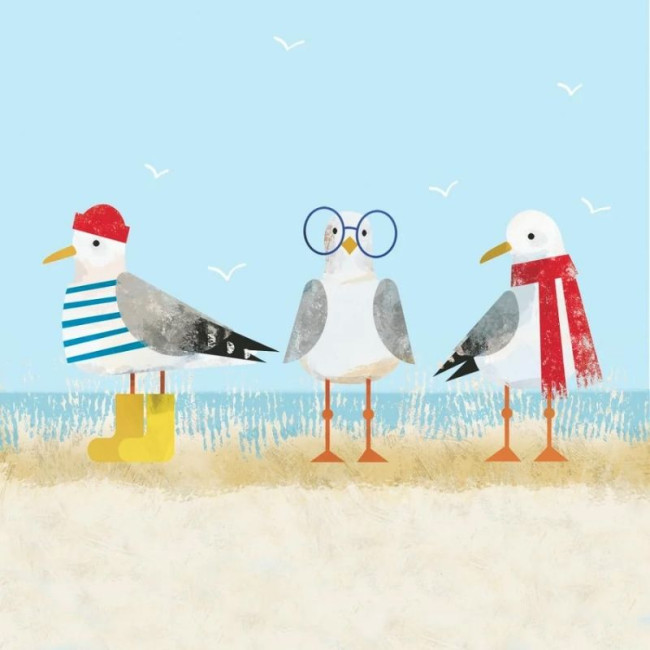 Serviettes en papier Sassy Seagulls, PaperProduct Design