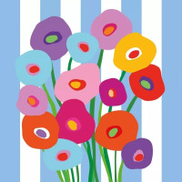 Serviettes en papier Super Bouquet Bleu, PaperProduct Design