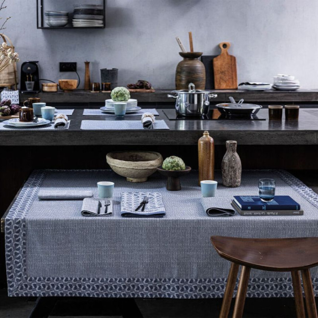Nappe Empreintes Cobalt, Le Jacquard Français