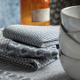 Serviette de Table Empreintes Cobalt, Le Jacquard Français